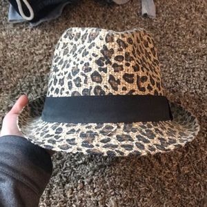 Leopard Fedora Hat NWT